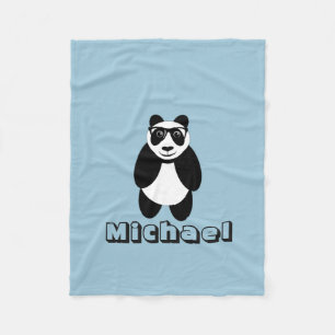 Personalized Panda Fleece Blanket