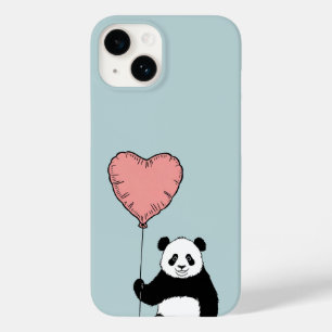 Personalized Panda Holding Heart Balloon – Sweet Case-Mate iPhone 14 Case