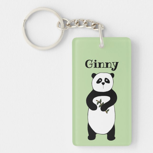Personalized Panda Keychain (Front)