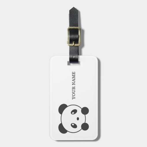 Personalized panda luggage tag | Zazzle