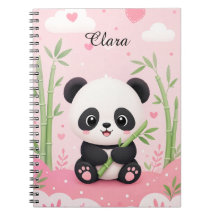 Personalized Panda Notebook