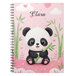 Personalized Panda Notebook