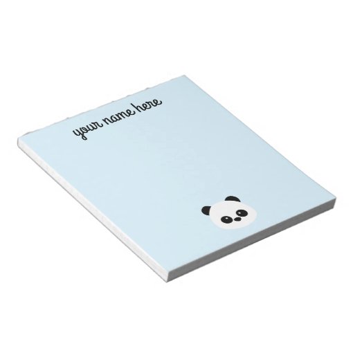 Personalized Panda Notepad for Kids | Zazzle