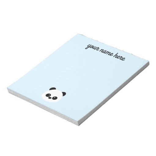 Personalized Panda Notepad for Kids | Zazzle