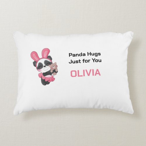Personalized Panda Pillow for Kids