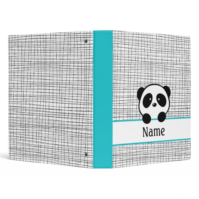 Personalized Panda School Binder