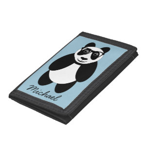 Personalized Panda Tri-fold Wallet