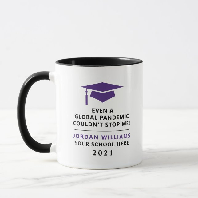 Personalized Pandemic - Graduate Class of 2021 Mug (Left)