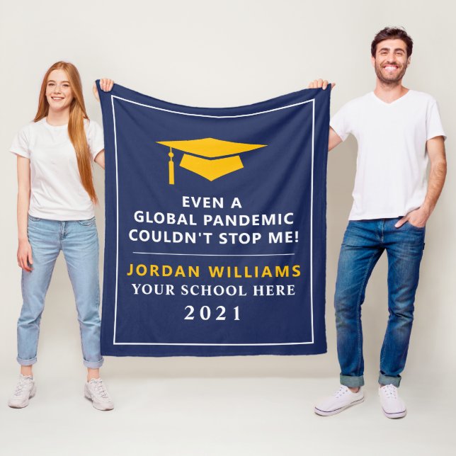 Personalized Pandemic - Graduate Class of 2022 Fleece Blanket (In Situ)