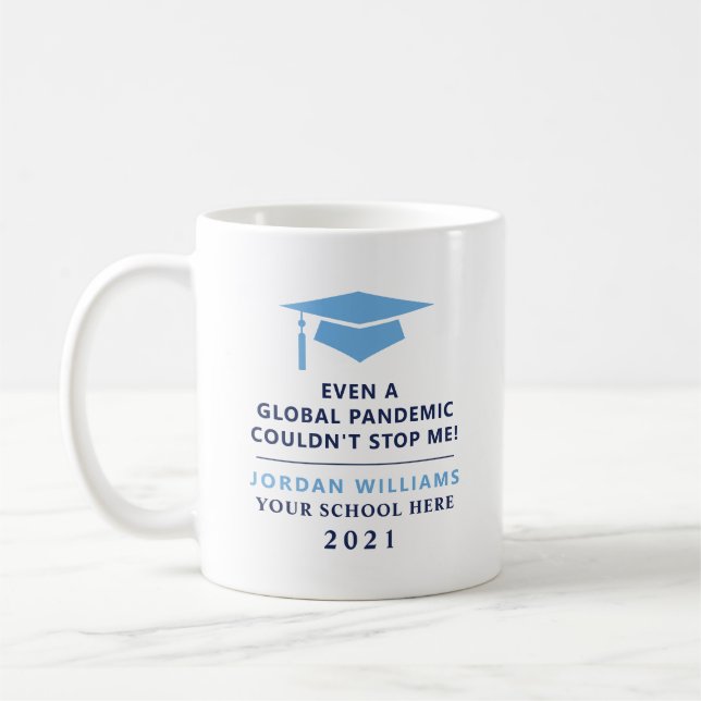 Personalized Pandemic - Graduate Class of 2022 Mug (Left)