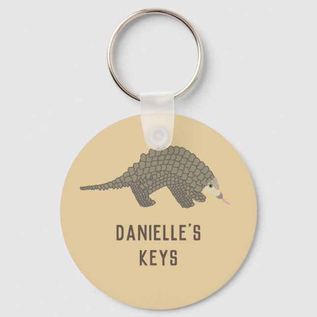 Personalized Pangolin Keychain (Front)