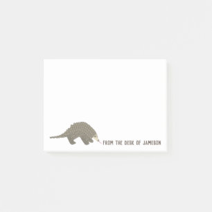 Personalized Pangolin Post-It Notes Pad