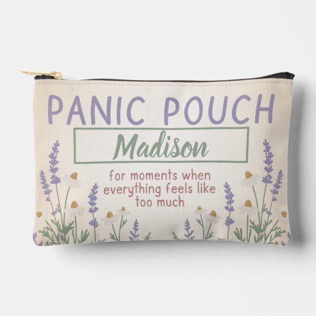 Personalized Panic Pouch | Anxiety Bag (Front)