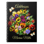 Personalized Pansy And Butterfly  Address Book at Zazzle