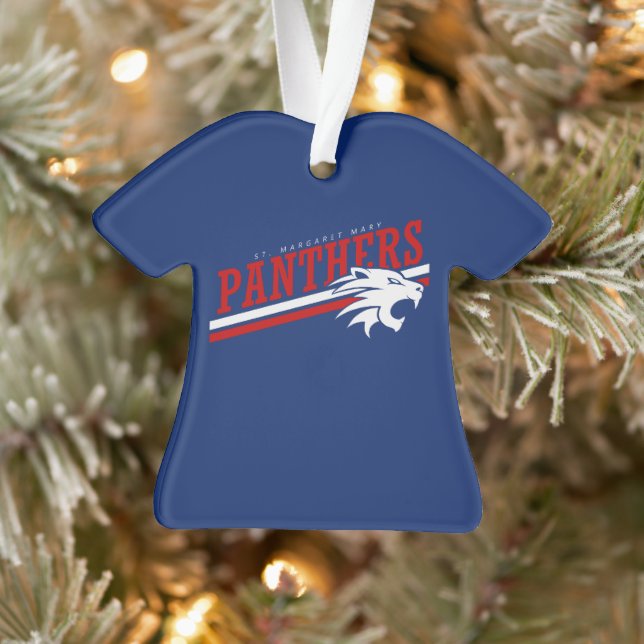 Personalized Panther Christmas Ornament (Tree)