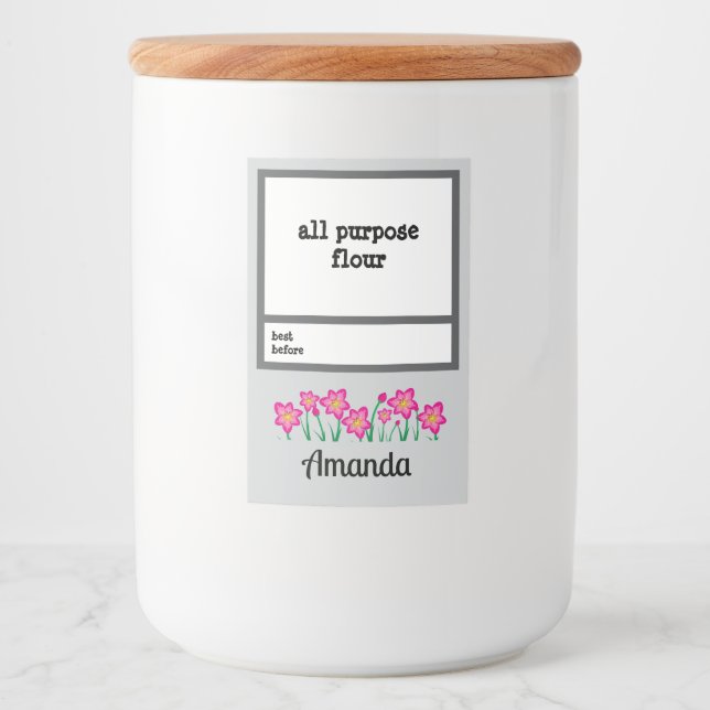 Personalized Pantry Essential Jar Food Label (Front)