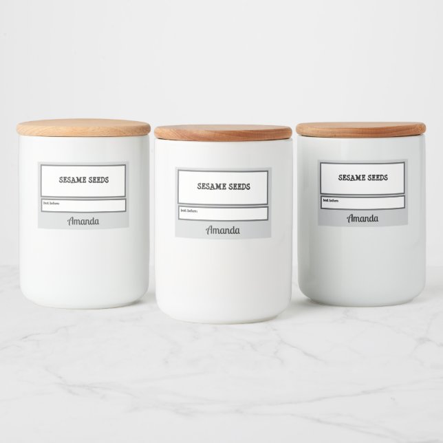 Personalized Pantry Essential Jar Food Label (Bottles)