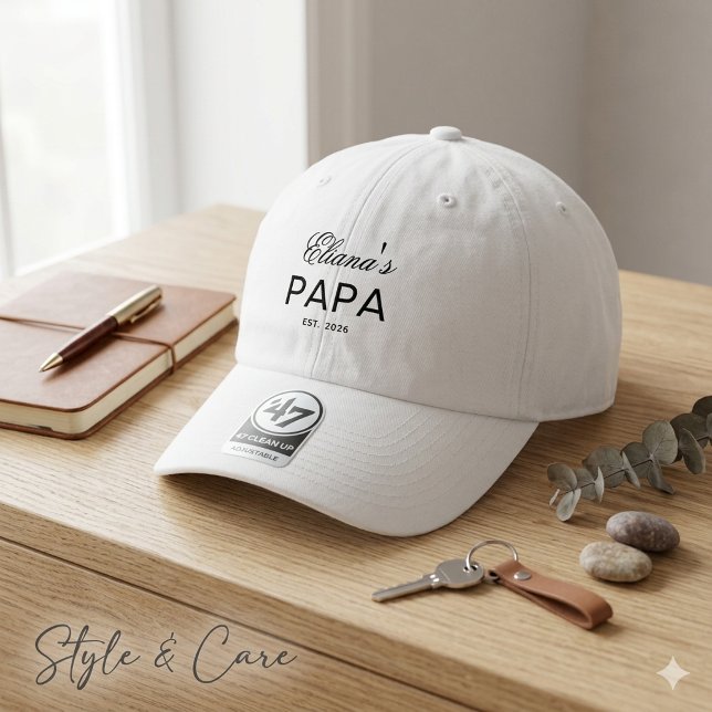 Personalized Papa Custom Text 47 Brand Hat (Personalized Papa Custom Text 47 Brand Hat)