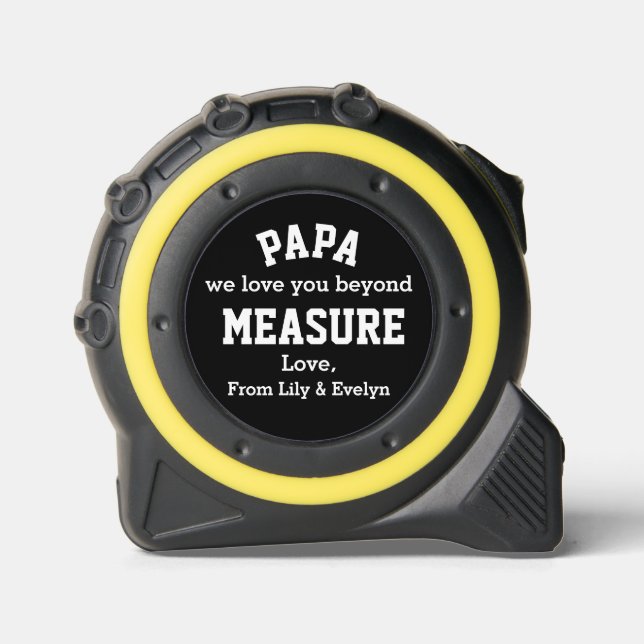 Personalized Papa Dad Father's Day Gift Tape Measure (Front)