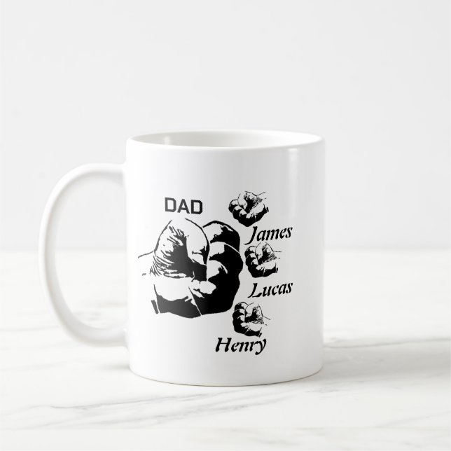 Personalized Papa mug, Custom Fathers Day mug (Left)