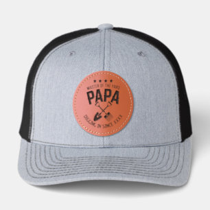 Personalized Papa Yardwork Pride Since Year Leather Patch Hat