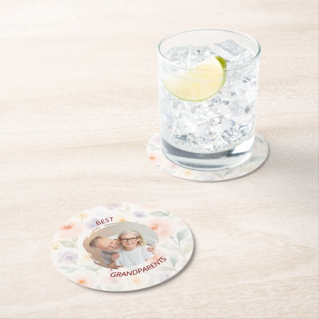 Personalized Paper Coaster | Best Grandparents (Insitu)