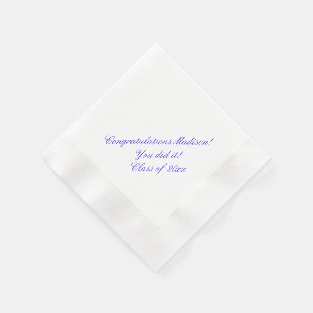 Personalized Paper Napkins (Corner)