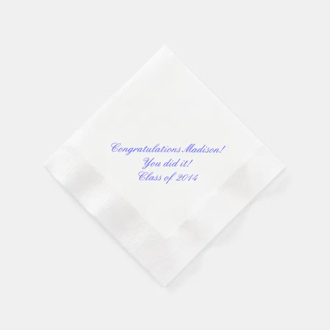 Personalized Paper Napkins Zazzle