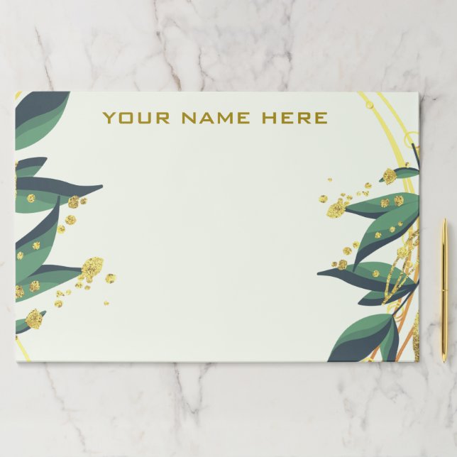 Personalized Paper Pad with Custom Name Text (Insitu)