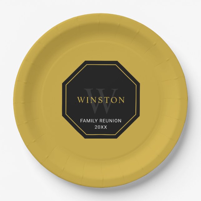 Personalized Paper Plate for Family Reunion (Front)