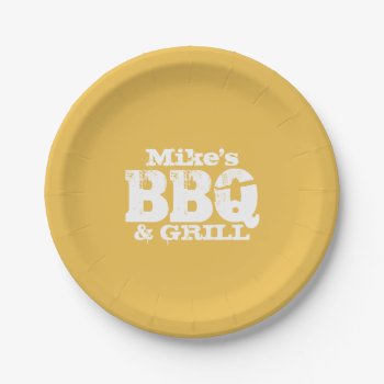 Personalized Paper Plates For Bbq Party by cookinggifts at Zazzle