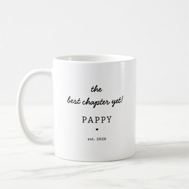 Personalized Pappy Mug New Grandpa Gift (Left)