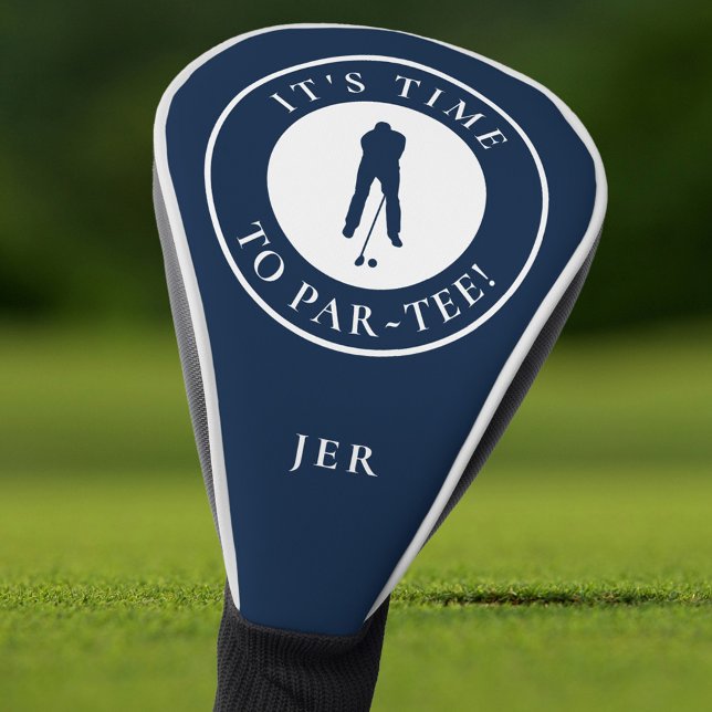 Personalized Par Tee Golfer Monogram Blue Men's Golf Head Cover (Personalized Par Tee Golfer Monogram Blue Men's Golf Head Cover)