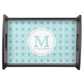 Personalized Paradise Blue & White Serving Tray 2 (Front)