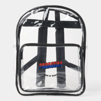 Personalized Paraguay Heritage 3D Clear Backpack