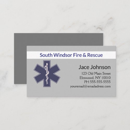 Personalized Paramedic Business Card