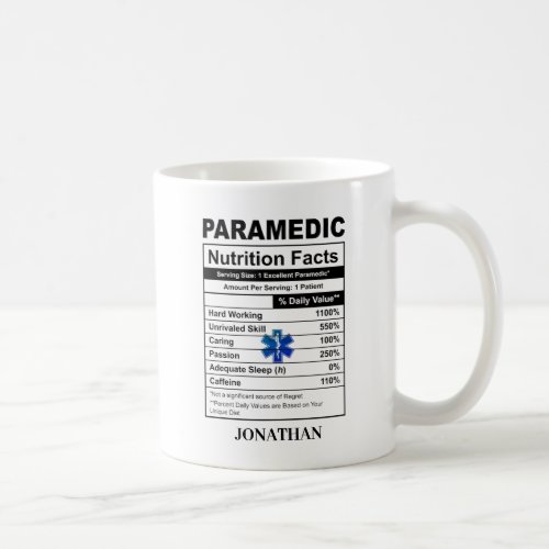 Personalized Paramedic Symbol EMT  Coffee Mug