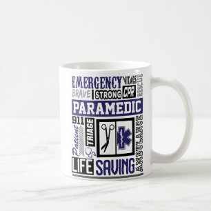 Personalized Paramedic SymbolS Words Coffee Mug