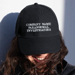 Personalized Paranormal Investigator Company Name  Embroidered Baseball Cap<br><div class="desc">Add your company name to this personalized Paranormal Investigator hat. Simply edit the text area in the personalize section with your company name to create your own paranormal investigator company hat. This fully customizable hat is a great way to promote and advertise your paranormal business.</div>