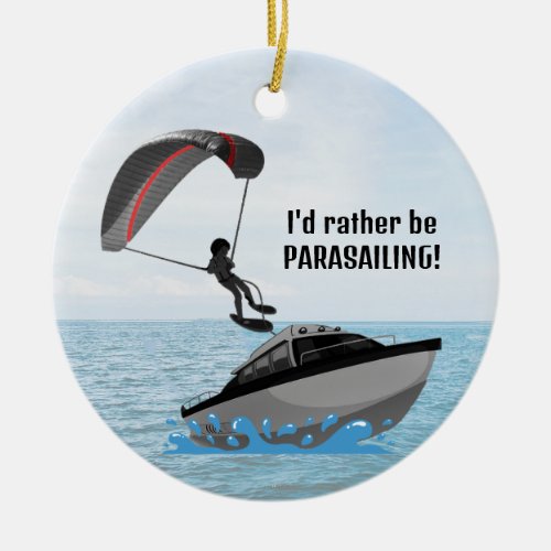 Personalized Parasailing Ceramic Ornament