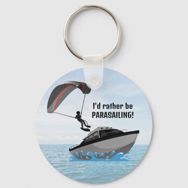 Personalized Parasailing Keychain