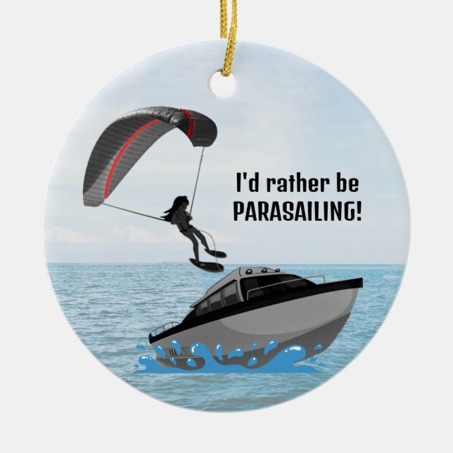 Personalized Parasailing Ornament (Front)
