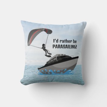 Personalized Parasailing  Throw Pillow by SjasisSportsSpace at Zazzle