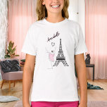 Personalized Paris Ballerina Eiffel Tower Ballet T-shirt at Zazzle
