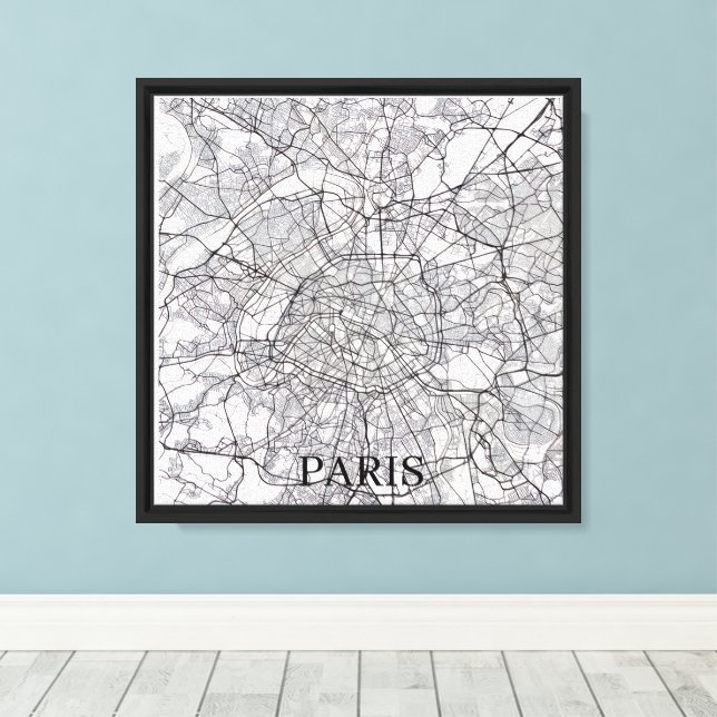 Personalized Paris City Map Poster – Custom Print (Insitu(Wood Floor))