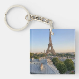 Personalized Paris City Skyline Souvenir  Keychain