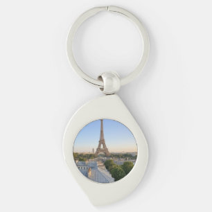 Personalized Paris City Skyline Souvenir  Keychain