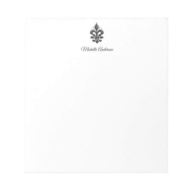 Personalized Parisian French Fleur de Lis Paris    Notepad (Front)