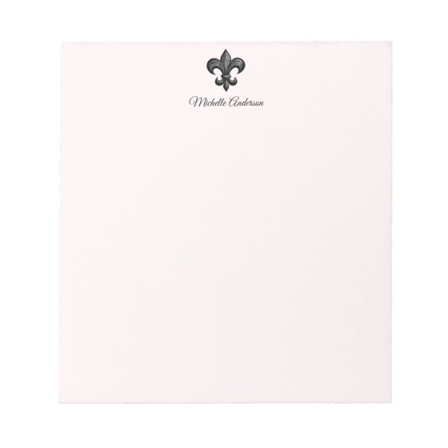 Personalized Parisian French Fleur de Lis Paris    Notepad (Front)