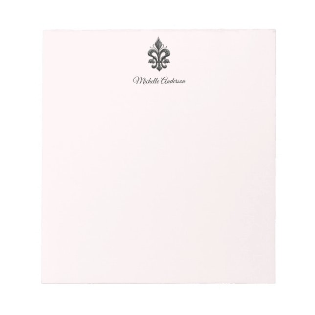 Personalized Parisian French Fleur de Lis Paris    Notepad (Front)